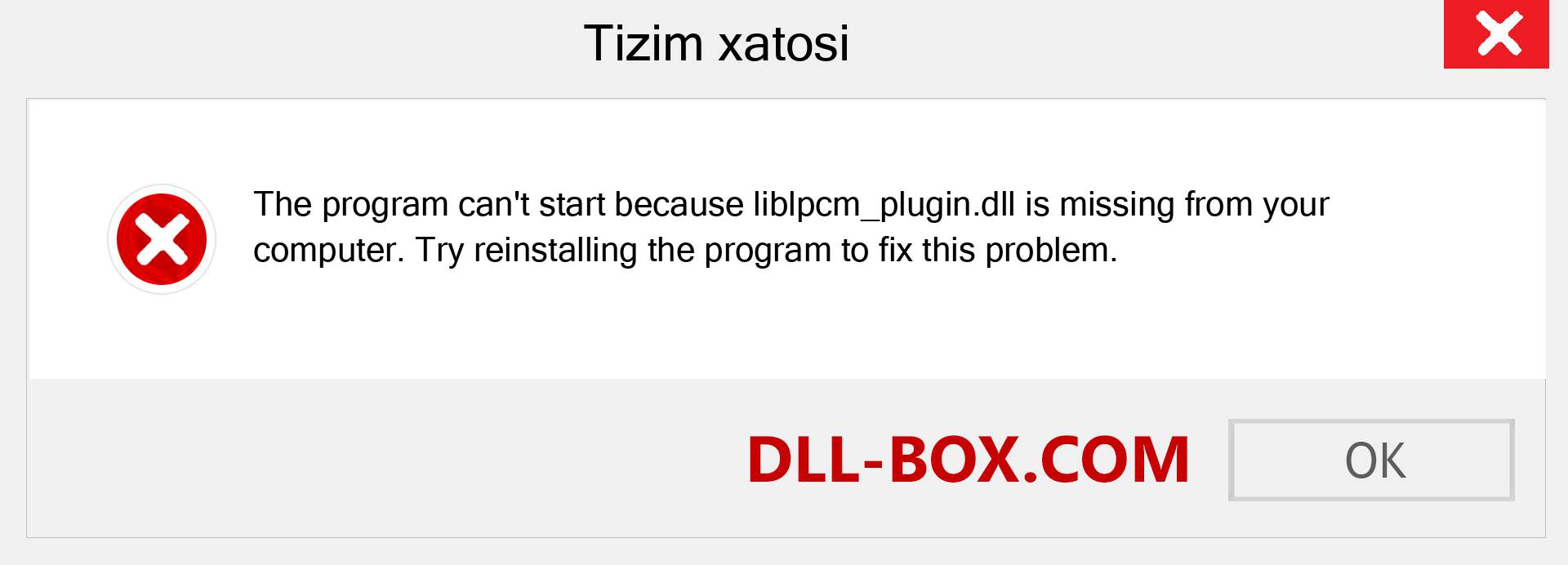 liblpcm_plugin.dll fayli yo'qolganmi?. Windows 7, 8, 10 uchun yuklab olish - Windowsda liblpcm_plugin dll etishmayotgan xatoni tuzating, rasmlar, rasmlar